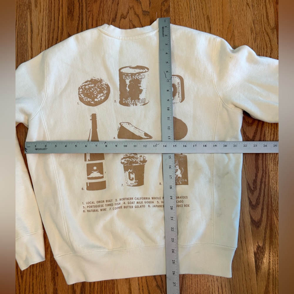 Foxtrot Market Cream Crewneck Sweatshirt Long Sleeve, Heavy weight, RARE | Sz S - Picture 9 of 10